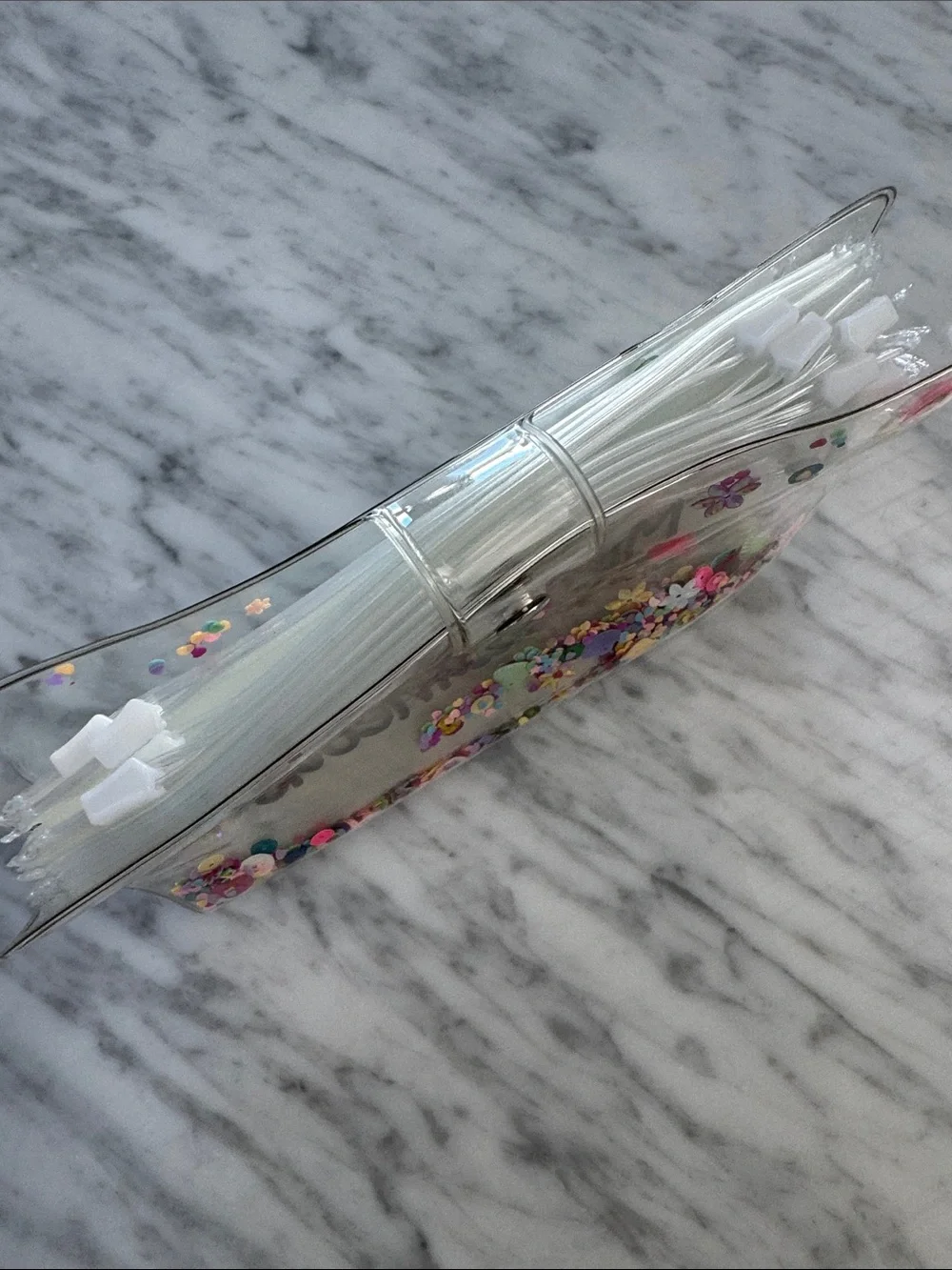 Savings Binder with Zipper Pouches. Clear pvc.